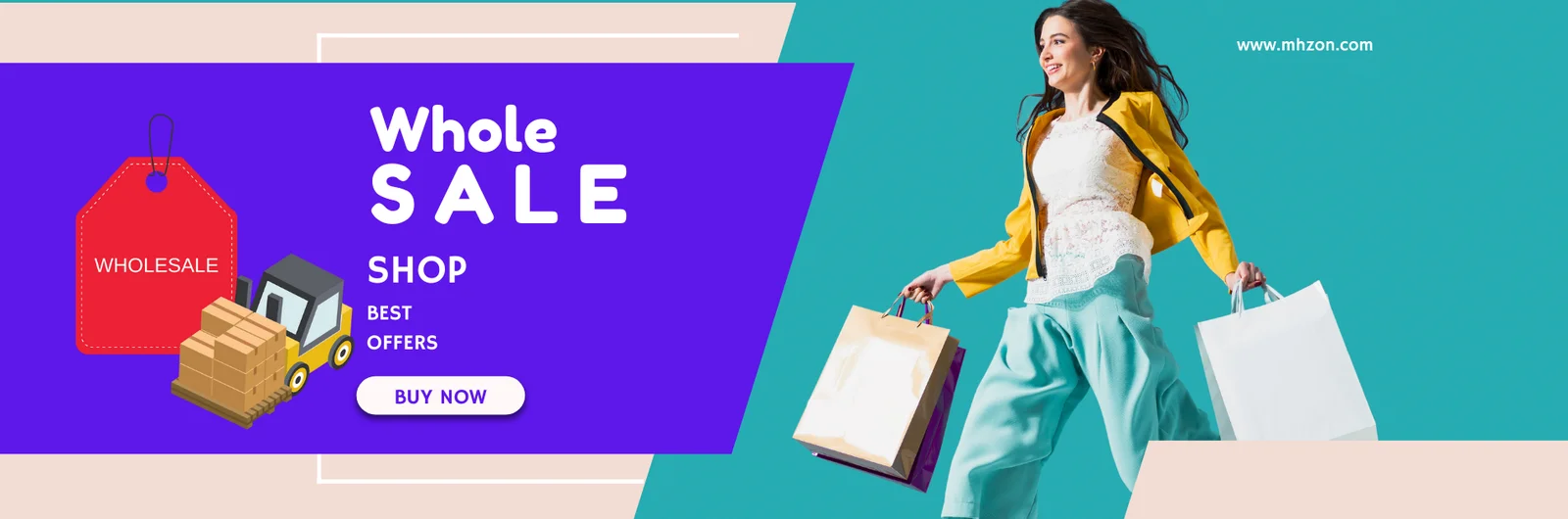 Blue Pink Modern Special Offer Sale Banner (2)